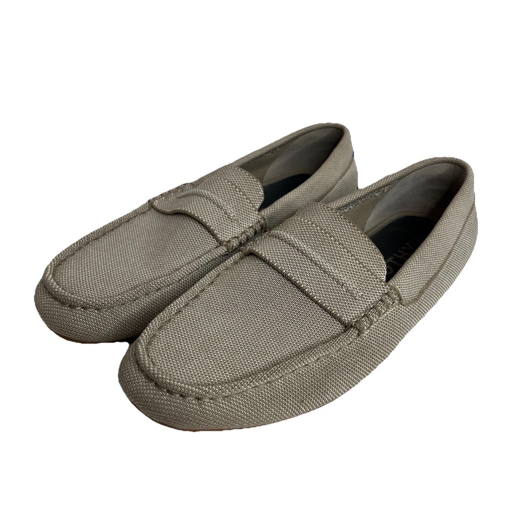 Rothy's The Driver Mens 10 Tan Casual Classic Slip-On Knit Loafer Shoes Preppy